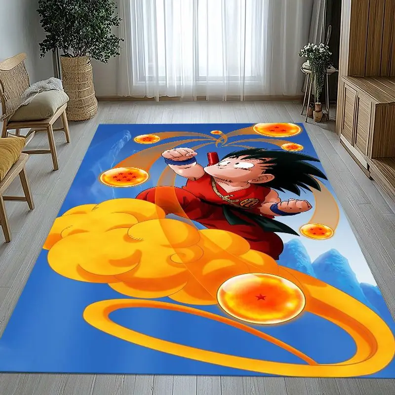 Goku D-Dragon Ball Anime Super Saiyan Non-Slip Large Area Rug for Living Room,Bedroom Playroom Carpet Mat for Sofa,Home Decor