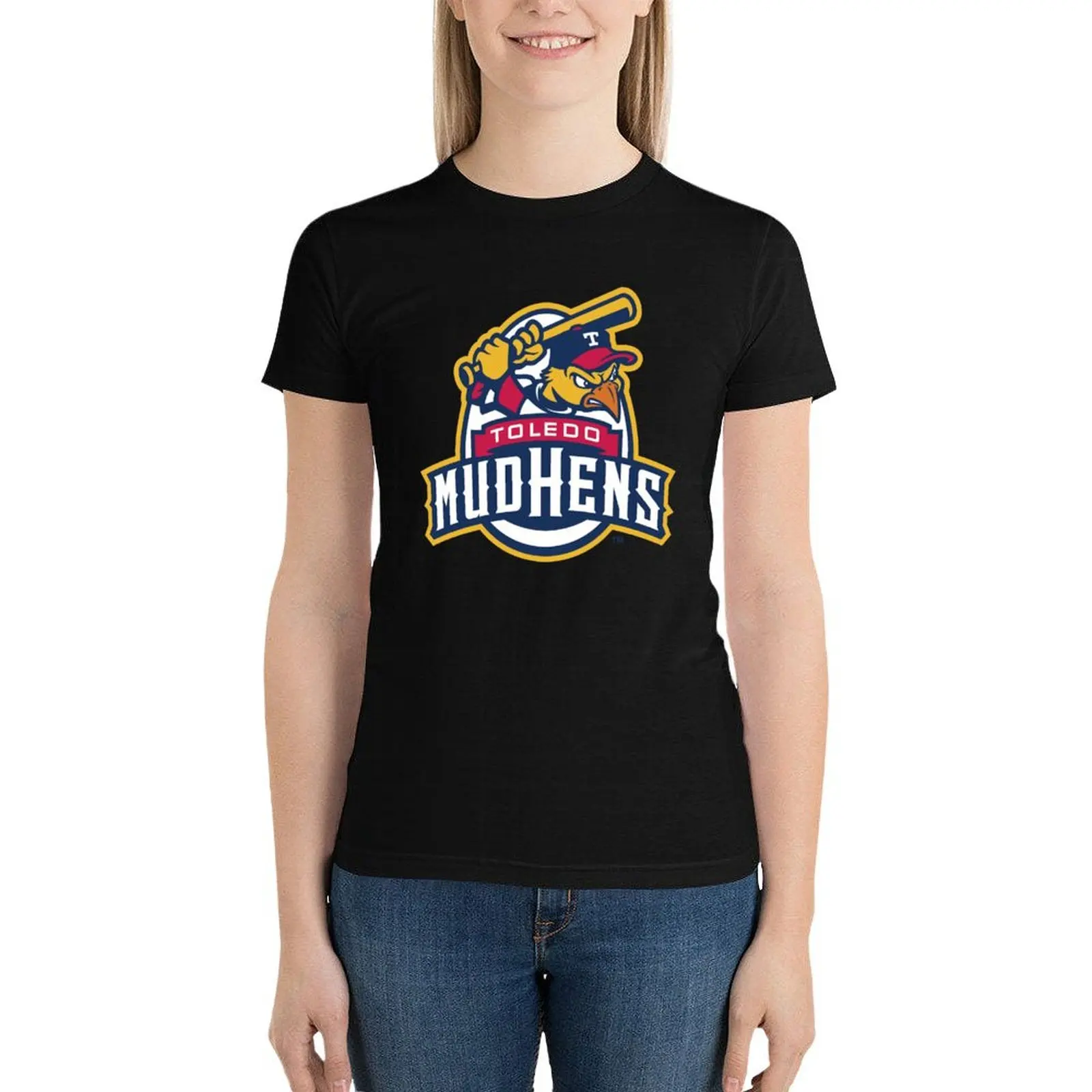 Toledo of Mud at Hens logo T-Shirt tees graphics shirts graphic tees Short sleeve tee Summer Women's clothing