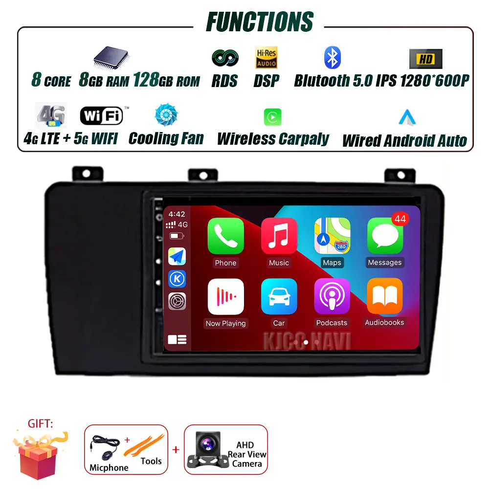 7Inch Android 15 Voor Volvo XC70 V70 S60 2005 - 2009 Autoradio Multimedia Speler Navigatie GPS Draadloze Carplay 4G WIFI
