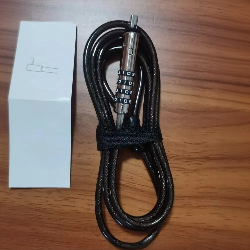Computer USB Lock with Keyed Mechanism and Cut-Resistant Alloy Steel Cable for Laptop Desktop PC Protection Silver