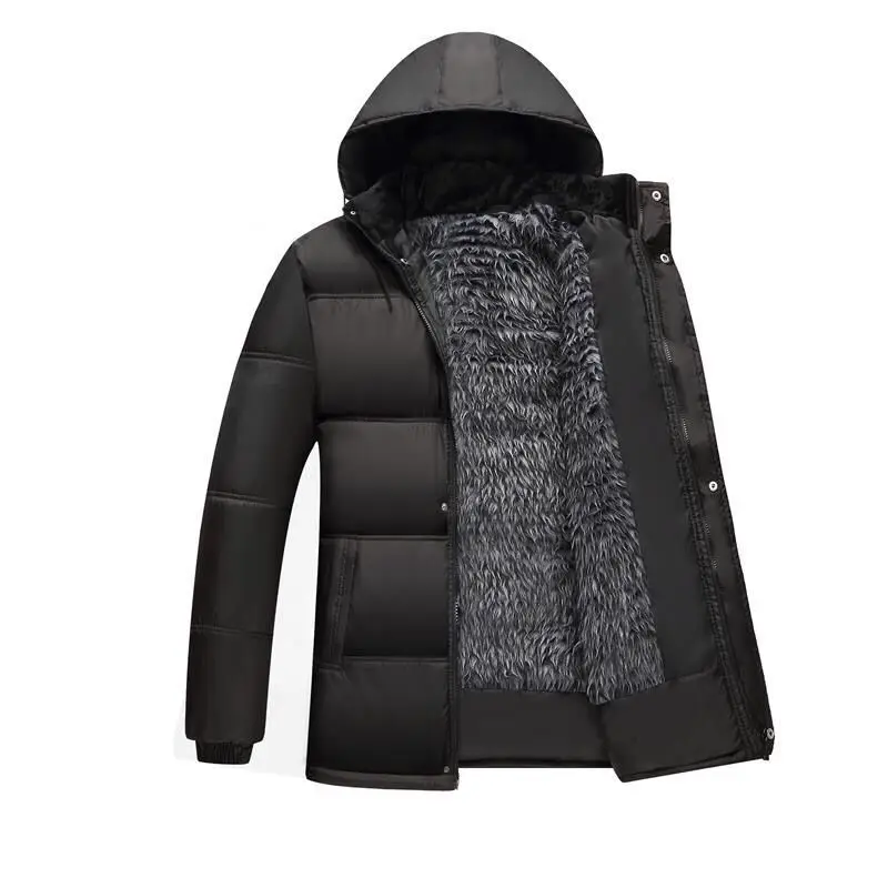 Parka à capuche imperméable pour homme, manteau chaud épais, vestes zippées Smile, grande taille, 4XL, hiver, nouveau, 2023