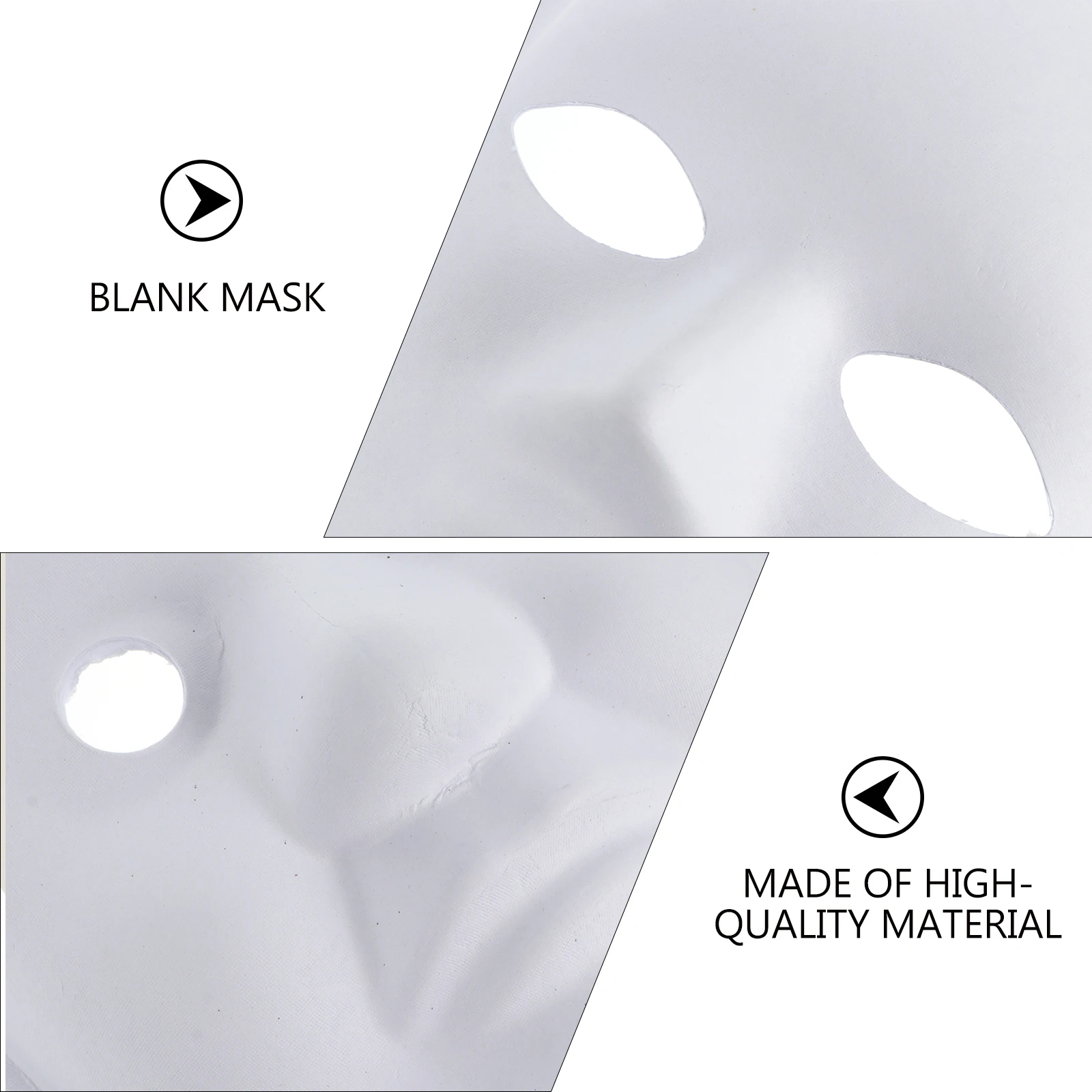 

9 White Face Masks DIY Unpainted Paper Masquerade Blank Mask for Party Cosplay Accessories Paintable H made Toys School Club