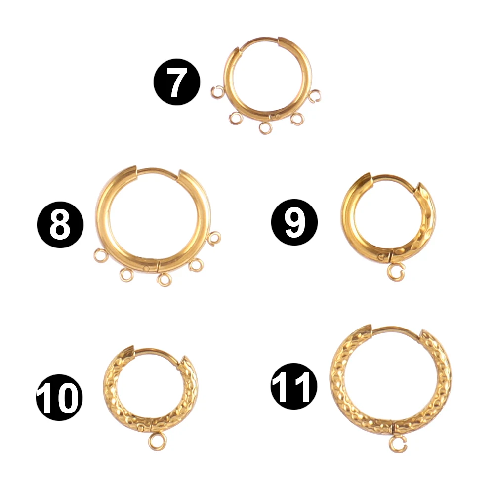 10pcs 316L Stainless Steel Earring Hooks with Loops