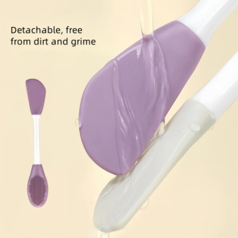 Spazzola per il viso in gel di silice Detergente per il viso a doppia faccia Prodotto per la rimozione dei punti neri Detergente per i pori Spazzola per maschera esfoliante per il viso