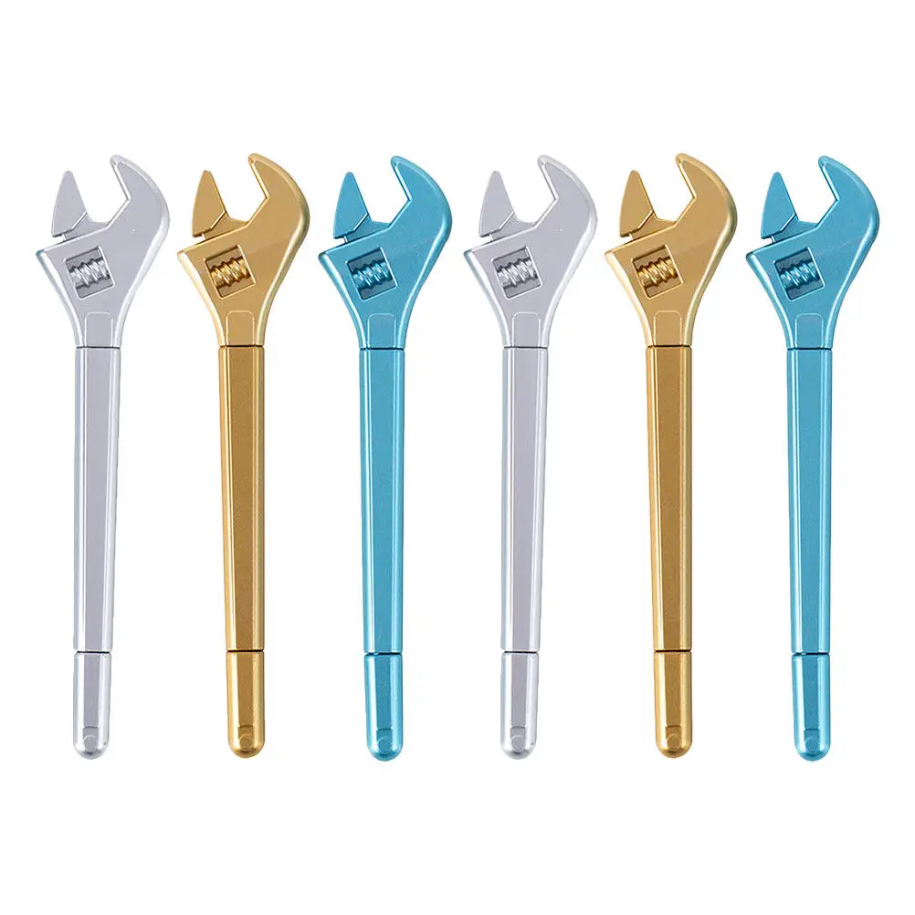 

6Pcs Wrench Shape Gel Pens Creative Tool Shaped Writing Pens for Journaling School Office Home Use Smooth Fine Point Soft Grip