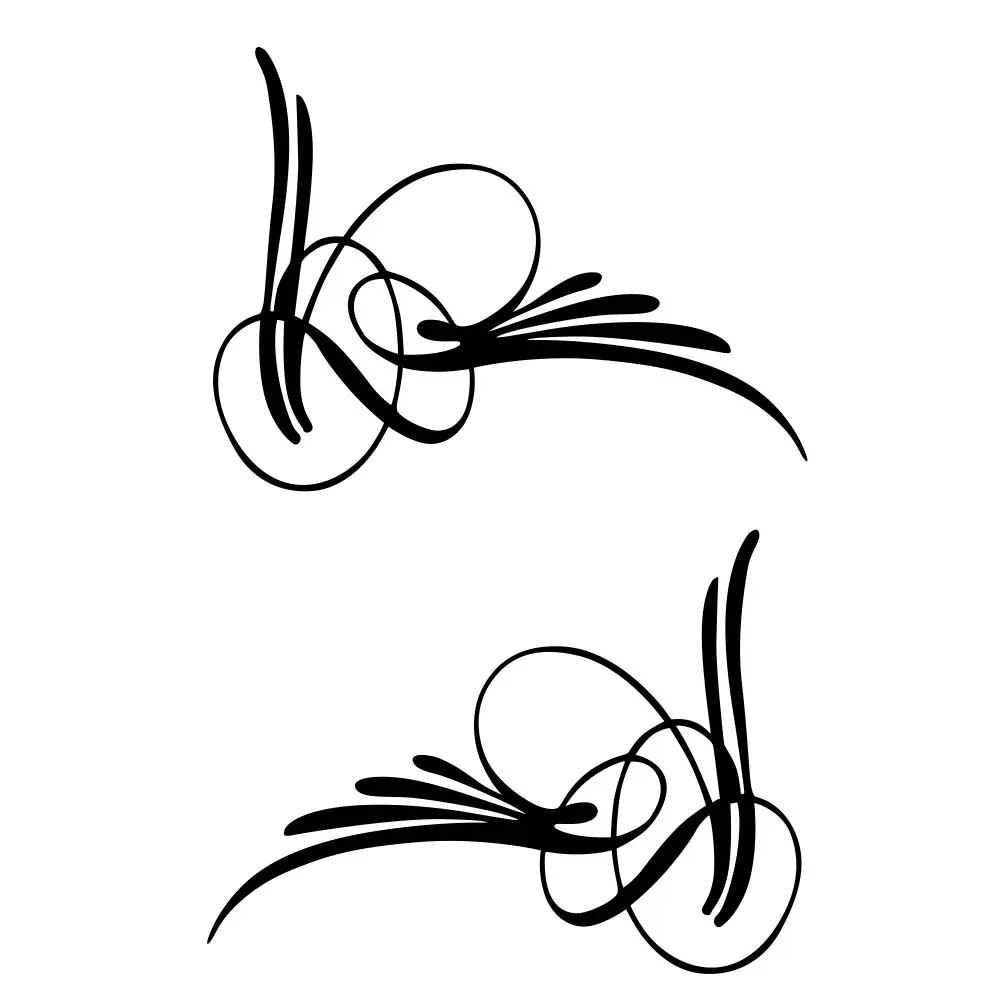Left & Right VINTAGE Corner Stripe,Kit,Drag Race,Hand  decals for Bicycles  motorcycles car