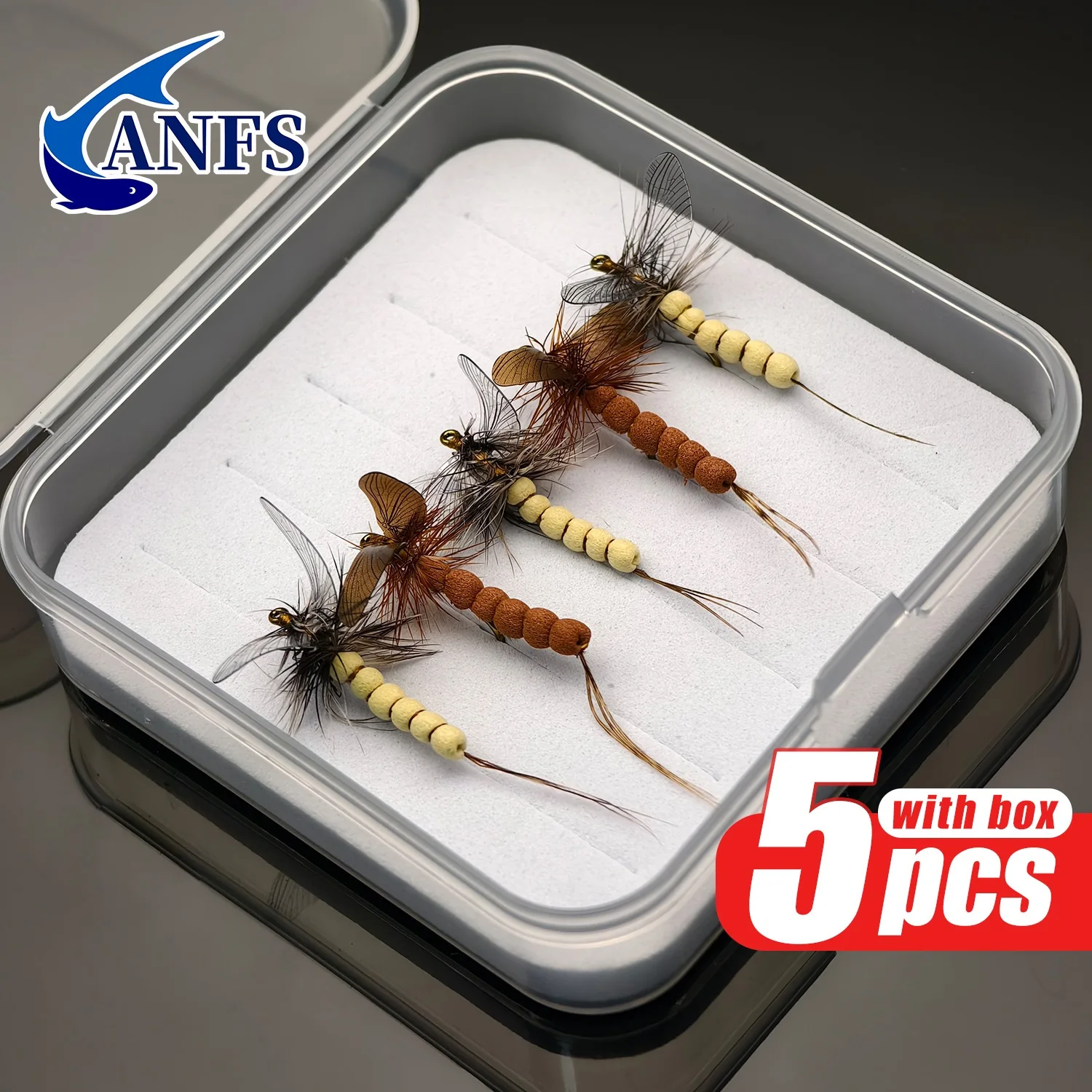 ANFS Moscas Secas Espuma Cuerpo Extendido – Trucha y Lubina - imagen 2