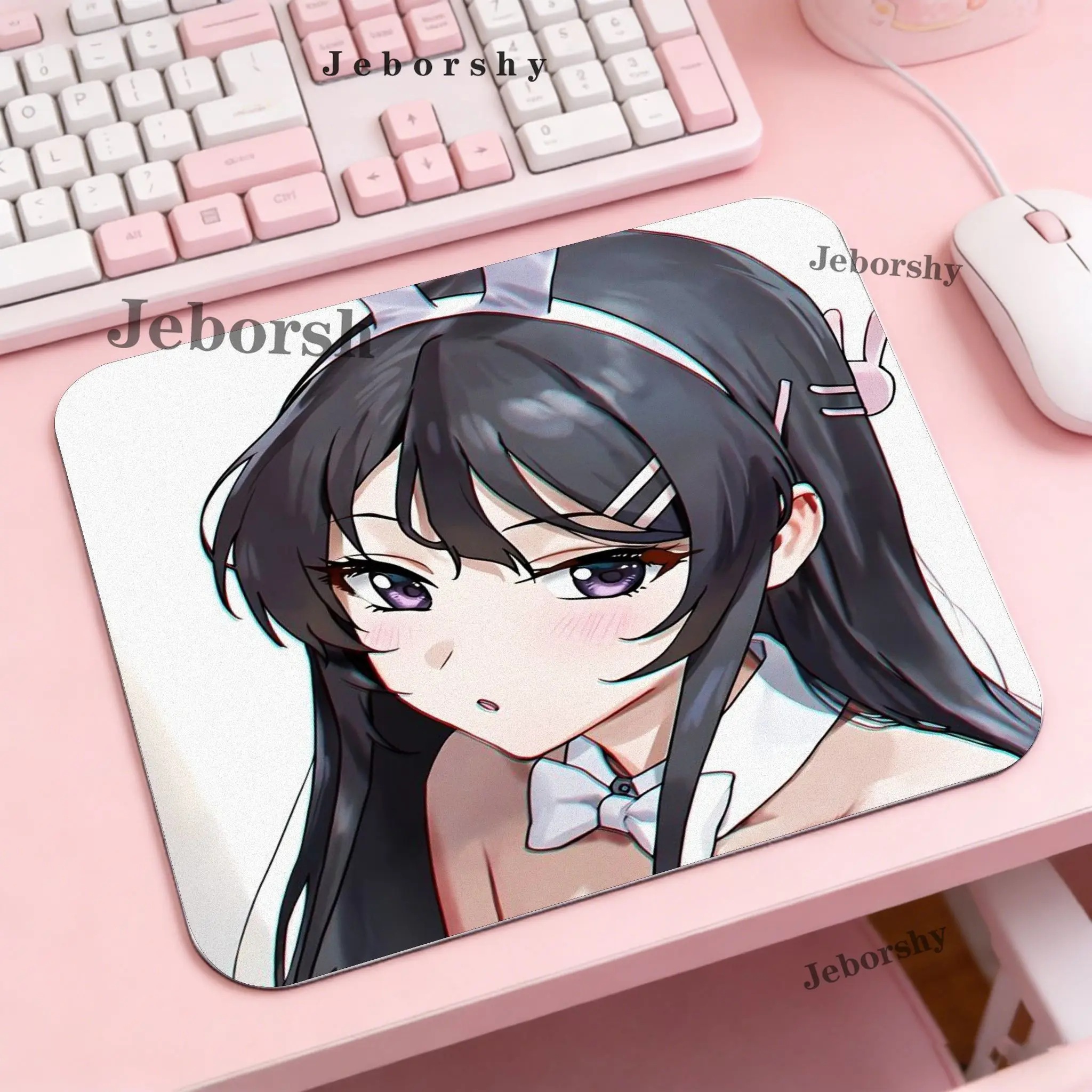 Bunny Girl Sakurajima Mai Mouse Pad Gaming Accessories Keyboard Desk Mat Computer PC Gamer Cabinet Carpet small Mousepad Rug