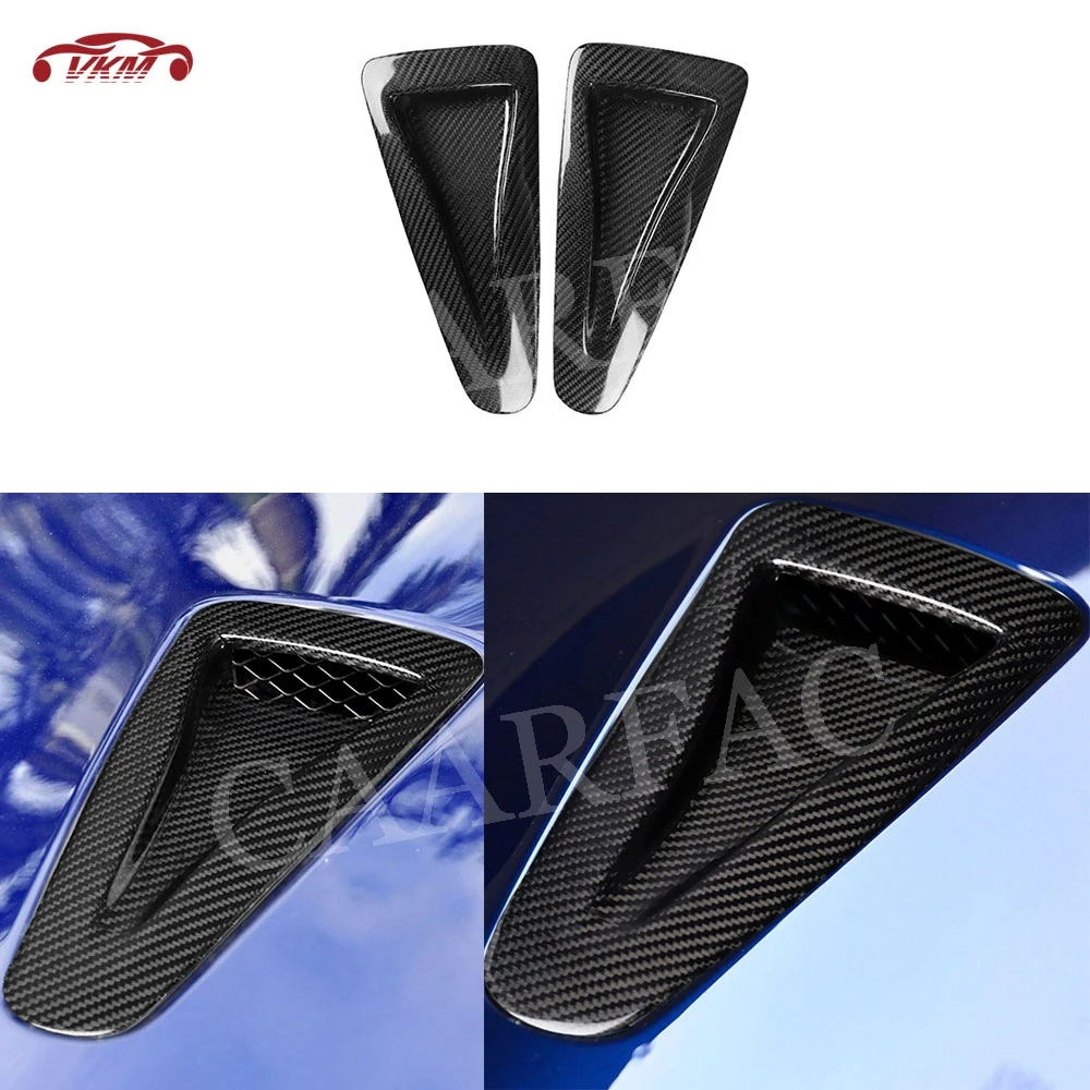 

2 PCS Carbon Fiber Front Engine Hood Air Vent Trim Cover For Nissan GTR GT-R R35 2012 2013 Bonnet Air Flow Intake Scoop Frame