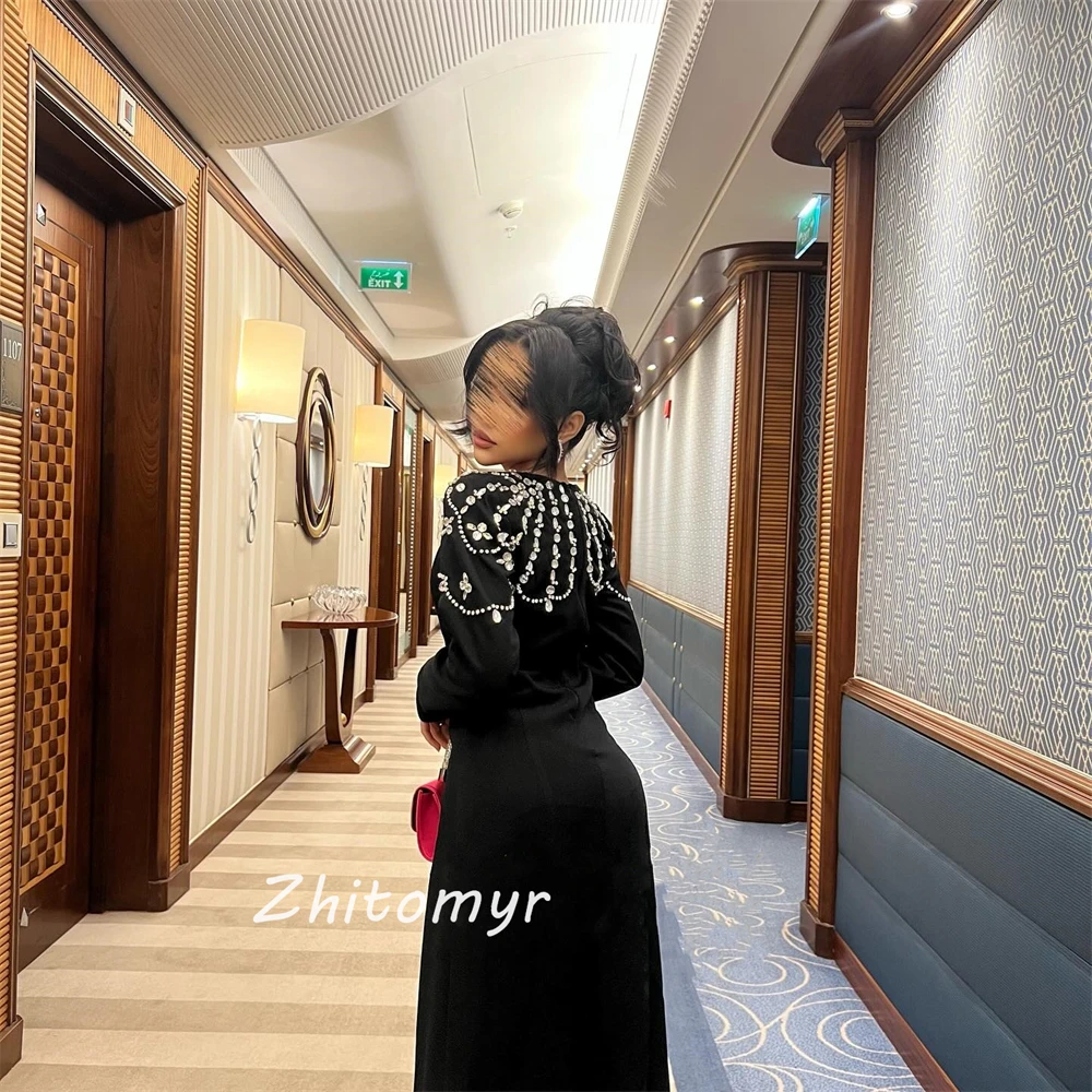 Customized High Quality  Exquisite Classic Square Collar A-line Beading Floor-Length Satin Bespoke Occasion Dresses Evening