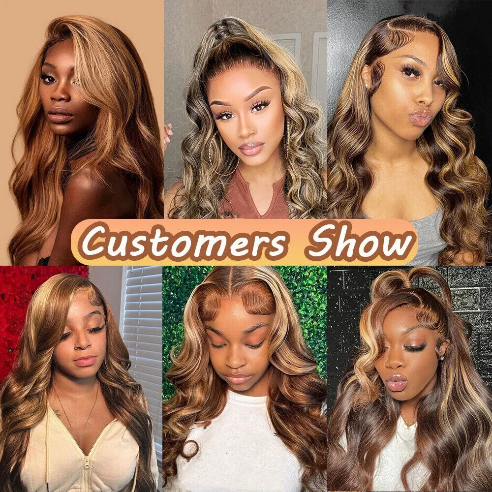 Luna P4/27 Highlight Ombre Bundles Human Hair Unprocessed Brazilian Colored Body Wave Raw Hair Bundles Weave Extensions image 6