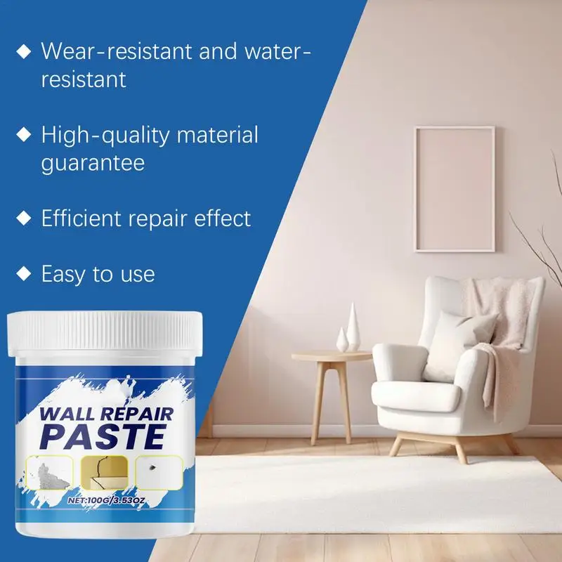 Professional Repair Paste Wall Paste Painting Multipurpose Wall Putty Repair Holes Odorless Drywall Patch Repair Ceramic Glaze