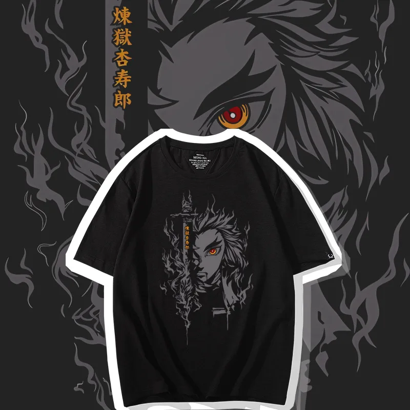 

Japanese Animation Ghost Annihilation Blade Cartoon Character Two-dimensional Peripheral Short-sleeved Pure Cotton StreetExplose