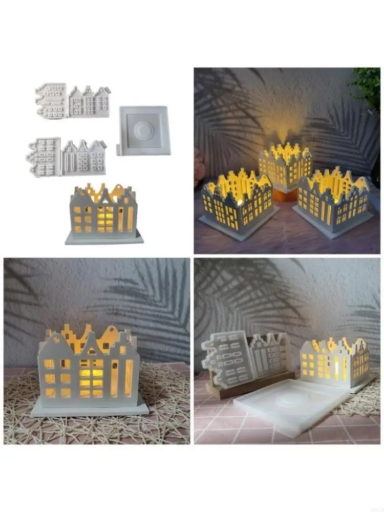

Pack of 3 Sturdy Silicone Goth House Accessory Mold For DIY Craft Projects