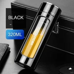 320ml Water Bottle Protein Shaker Outdoor Travel Portable Leakproof Lemon Juice Glass Waterbottle Anti-scalding Hard