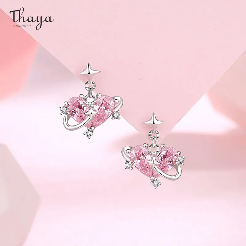 

Thaya 100% S925 Silver Women Earrings Romantic Fashion Earring Stud for Women Birthday Party Engagement Fine Jewelry for Girls