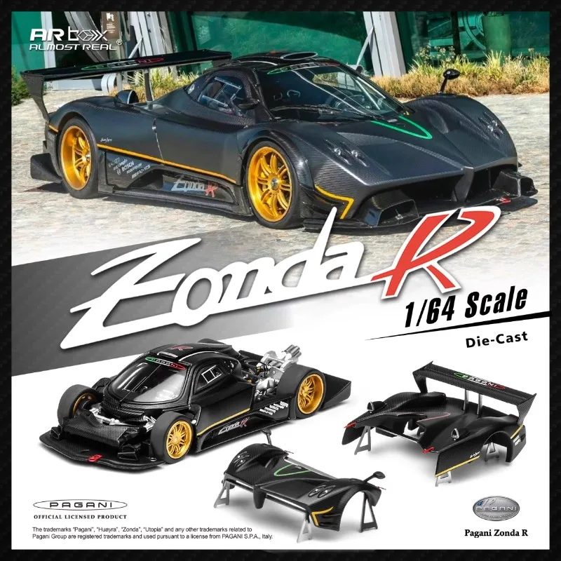 

Stock 1:64Pagani Zonda R die-cast alloy openable car models, boys' toys, children's festival gifts, adult decorations.