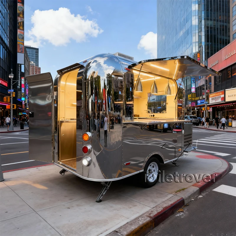 

Enclosed Overseas Fancy Boba Tea Doner Kebab Coffee Hot Dog Pizza Ice Cream Food Trucks For Sale In China