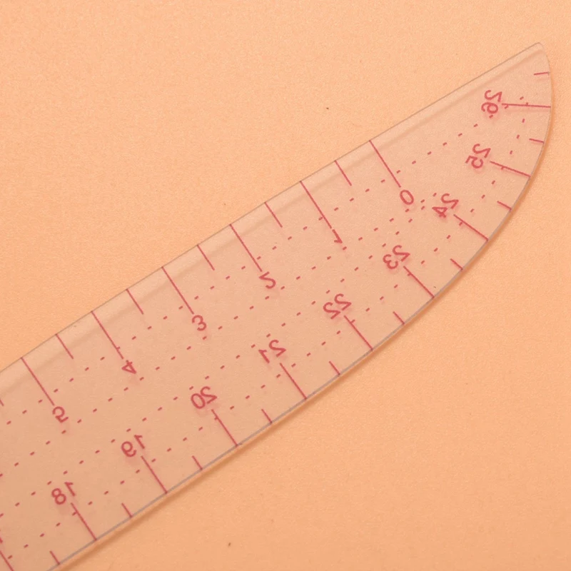 5Pcs 11.8 Inch Long Comma Shaped Plastic Transparent French Curve Ruler Spline