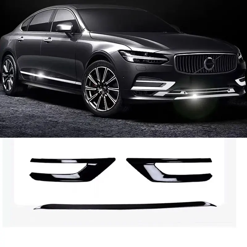 For Volvo S90 v90 v90cc Black chrome decoration Mirror silver Decorative strip stickers car accessories 16 2017 2018 2019 2020