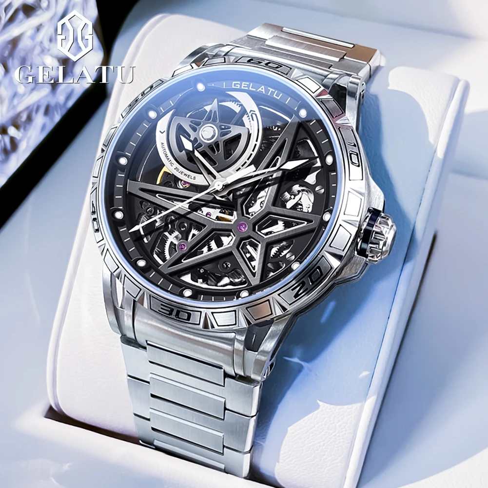 

Часы мужские механические водонепроницаемые, из нержавеющей стали