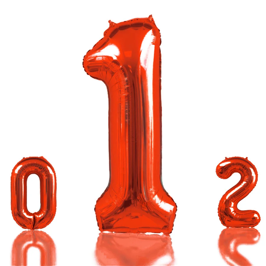 40 Zoll Roter Zahlenballon 0-9 aus Aluminiumfolie Geeignet für Geburtstagsfeiern, Abschlussfeiern, Hochzeiten, Jubiläen und Fotoshootings – Detail 3