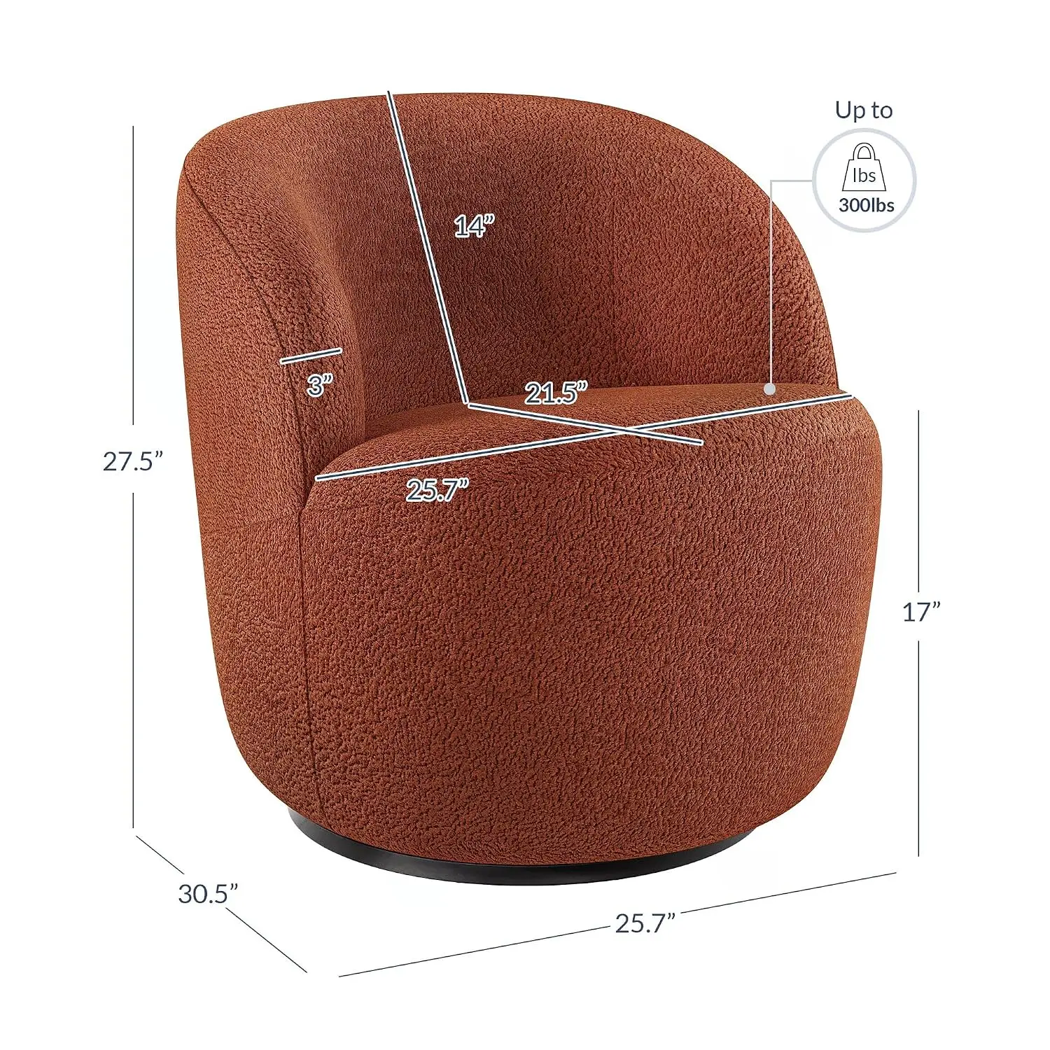 Velvet Swivel Barrel Chair, 360° Upholstered Round Accent Armchair for Living Room Bedroom, Slate, Customized