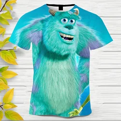 Miniso Disney Monsters Power Company 3D Printed Men's T-shirt Summer Casual Short Sleeve Tshirts Tops Kids Funny Women T-shirts