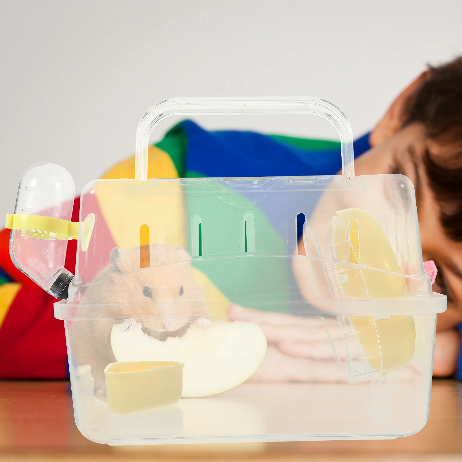 

Panoramic Skylight Cage For Hamster Transparent Portable Travel Carrier Large Container For Hedgehog Rabbit