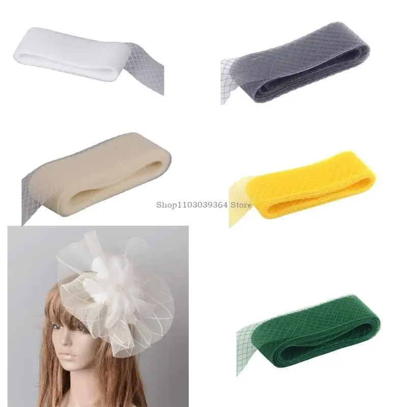 

Elastic Mesh Ribbon Binding Tulle for Sinamay Hat Fascinator Hat Binding Ribbon