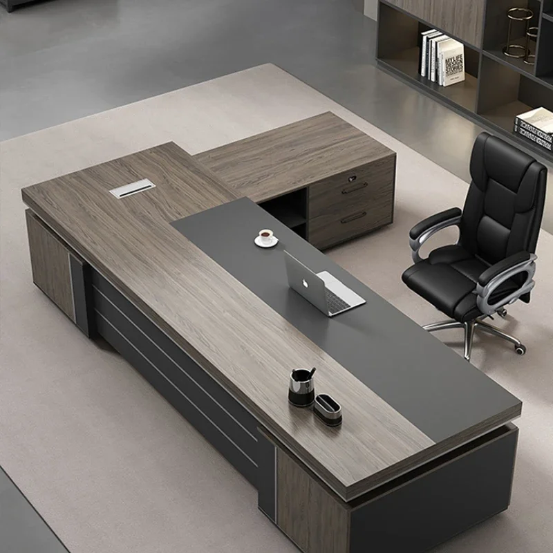 Minimalist Modern Office Desk Luxurious New Chinese Style Designer's European Japanese Luxury Unique Office Desk Furniture