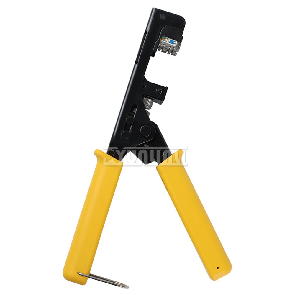 

2026 Network Cable Module Crimping Pliers CAT6 CAT7 180 Degree Crimping Knife Stripping adn Crimping Tool Category 5 and 6
