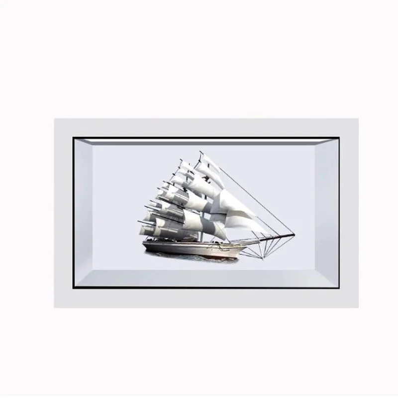 

32-дюймовое 3D-голограммное оборудование, ЖК-экран, коробка для дисплея, прозрачный настольный экран, светодиодный сенсорный экран для фотосъемки в помещении, 9 в помещении