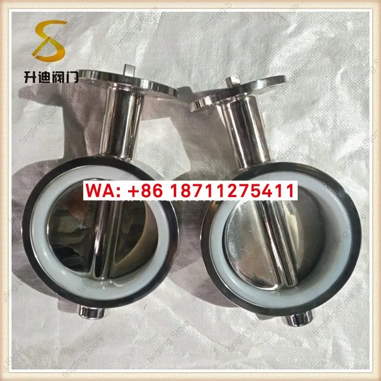 Powder feeding hygiene grade unsold butterfly valve stainless steel soft seal clamp butterfly valve