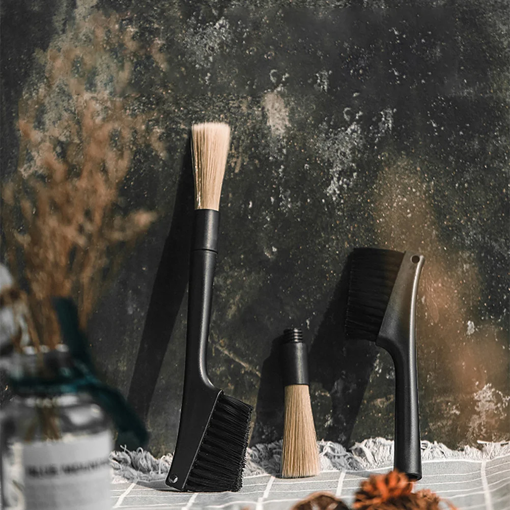 

Coffee Machine Cleaning Brush Double Headed Soft Bristles Long Handle Espresso Grinder Cleaner Kitchen Utensils Accessories Cafe