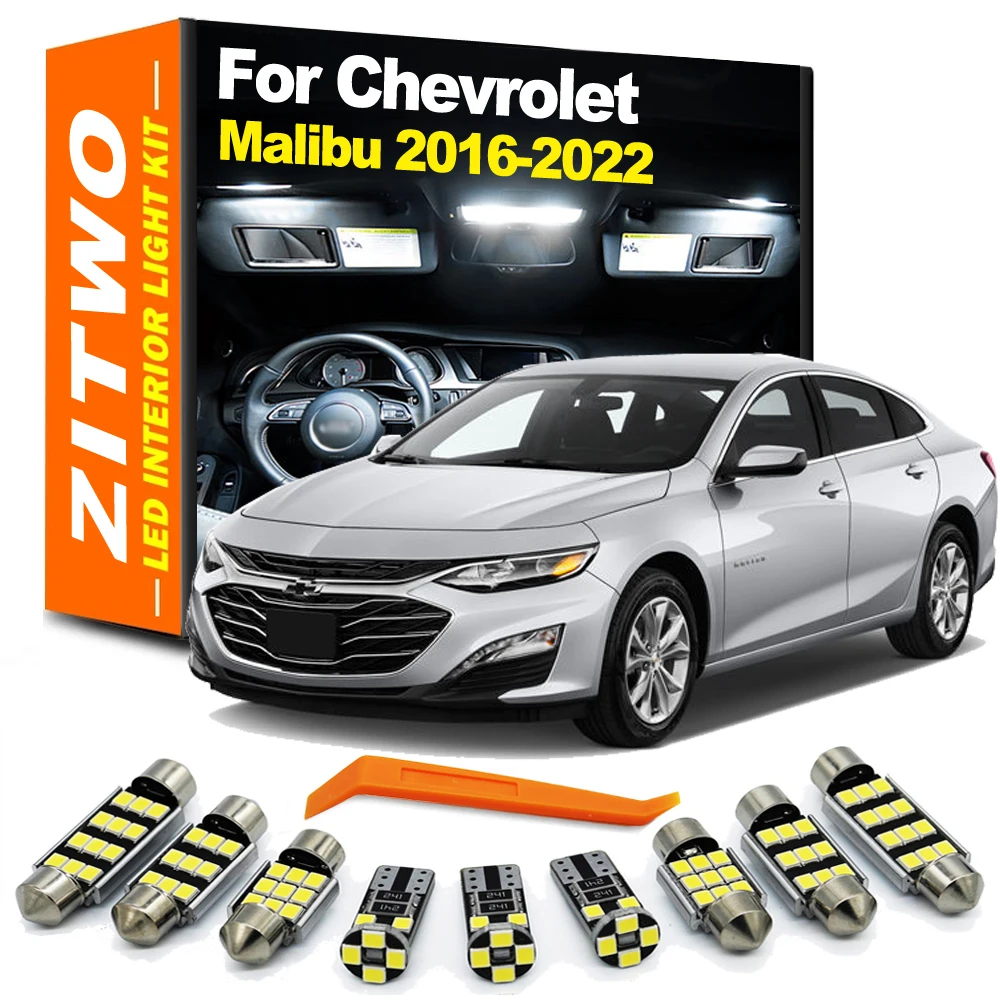 ZITWO 11Pcs Canbus per Chevrolet Chevy Malibu 2016 2017 2018 2019 2020 2021 2022 LED Kit lampada targa tronco luce interna