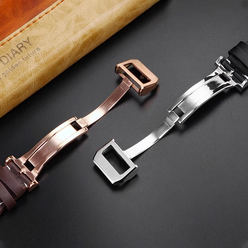 For IWC PILOT Cowhide Strap 21mm 22mm Genuine Leather Watch Band Rivets Dark Brown Black Blue Men Watchband Accessories