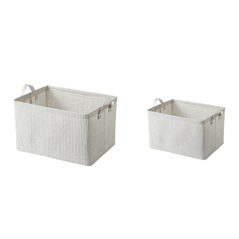 

Narrow Storage Bins, Small Baskets For Organizing, Long Storage Basket With Handles, Fabric Storage Bins For Shelf