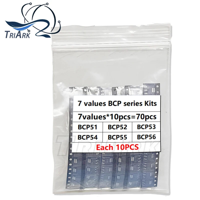 70PCS/Set BCP51 power transistor kit BCP51 BCP52 BCP53 BCP54 BCP55 BCP56 7 values each 10PCS