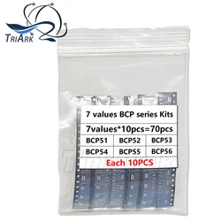 70PCS/Set BCP51 power transistor kit BCP51 BCP52 BCP53 BCP54 BCP55 BCP56 7 values each 10PCS