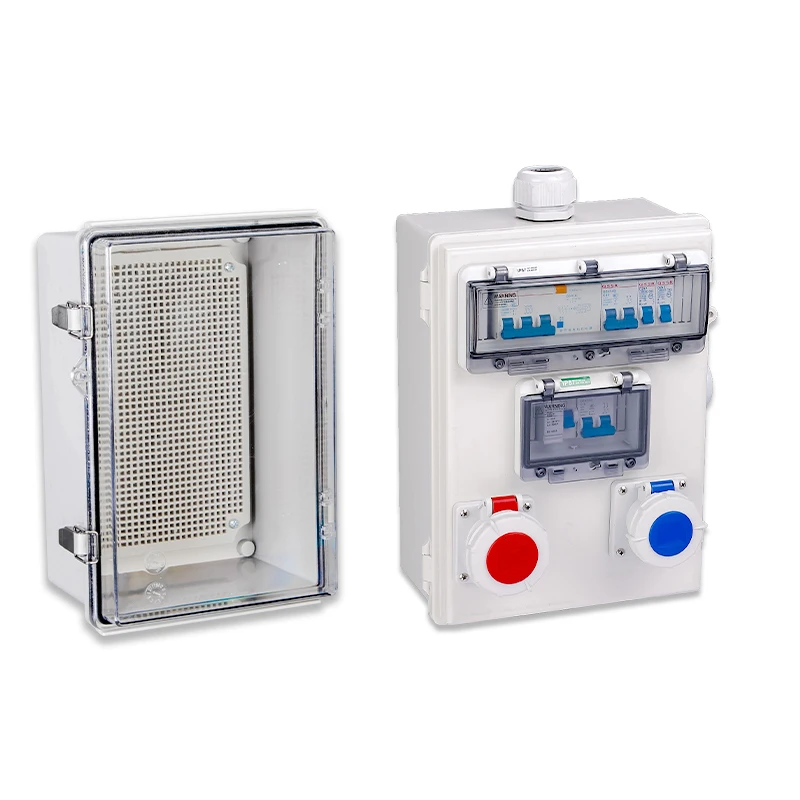 Junction Box IP67 Waterproof Electrical Box Hinged Clear Cover Stainless Steel Latch Plastic Enclosure Project Mounting Plate