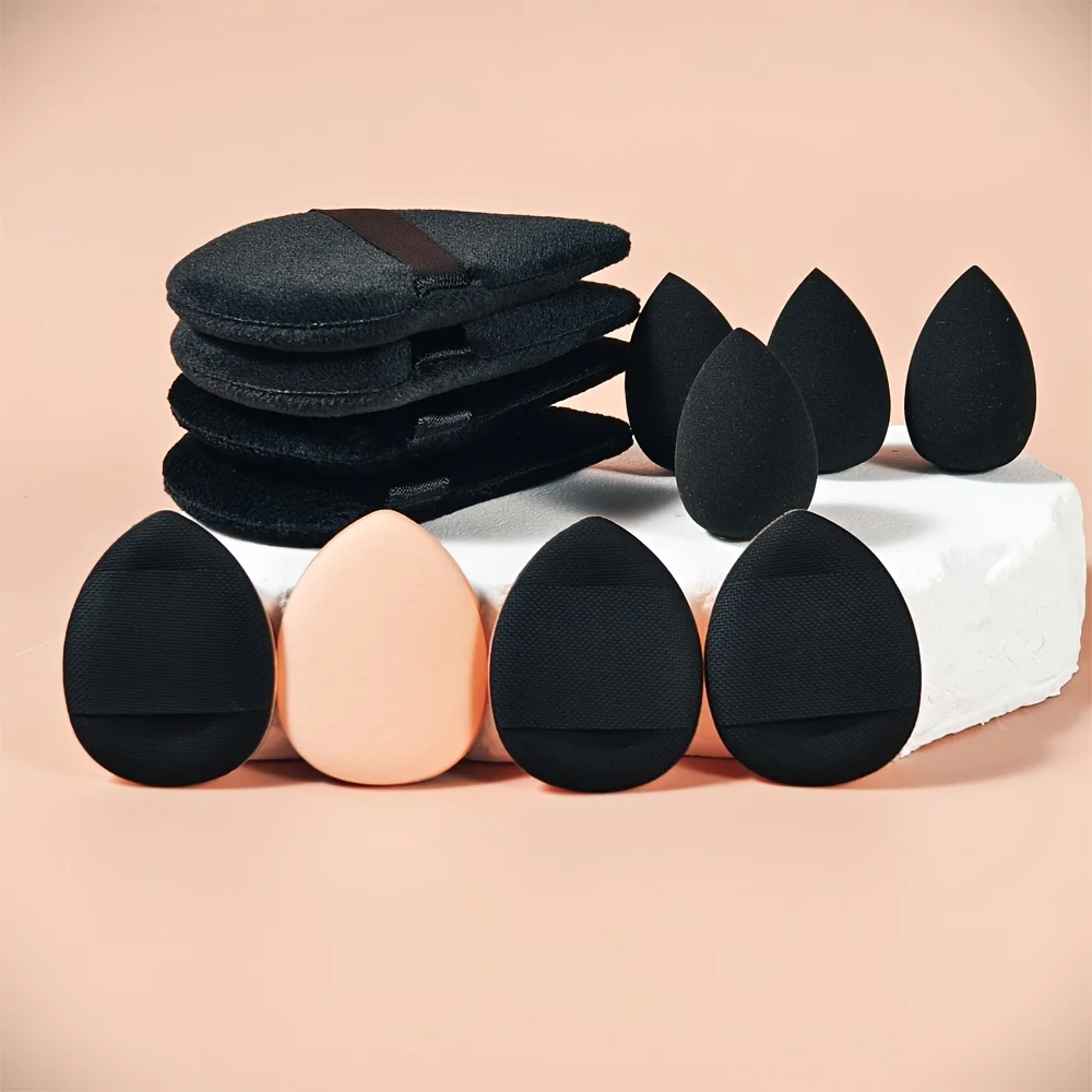Spugne per trucco da 12 pezzi: frullatori di bellezza senza lattice per pelli sensibili, applicazione a doppio uso umido/secco (amichevole ai principianti)