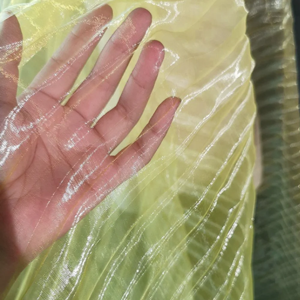 

Organza Fabric Perspective Gradient Dress Background Stage Performance Clothing Designer Sew Cloth for Diy Sewing