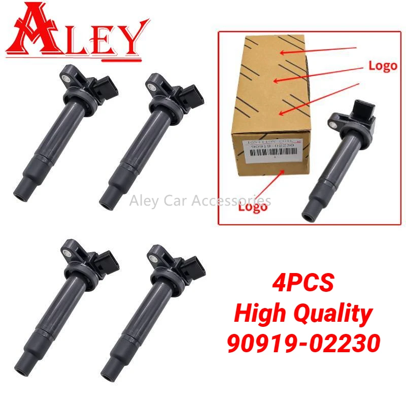 4PCS 90919-02230 90919 02230 9091902230 9008019027 Ignition Coil For Toyota 4Runner Altezza Chaser For Lexus GS300 GS400 GS430