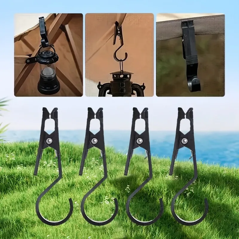 29pcs Bend Resistant Tough Camping Hooks Unbreakable Tarp Clips Park Trip Sundries Hanging Fasteners view 4