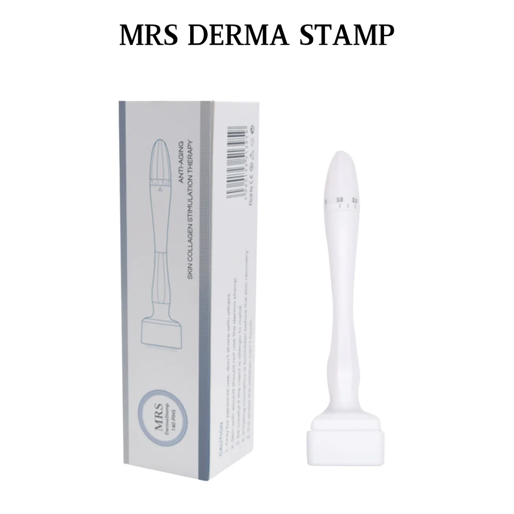 1PCS Professional Derma Stamp 140 Titanium Adjutable Microneedling Derma Stamp Sterile For Face Bread