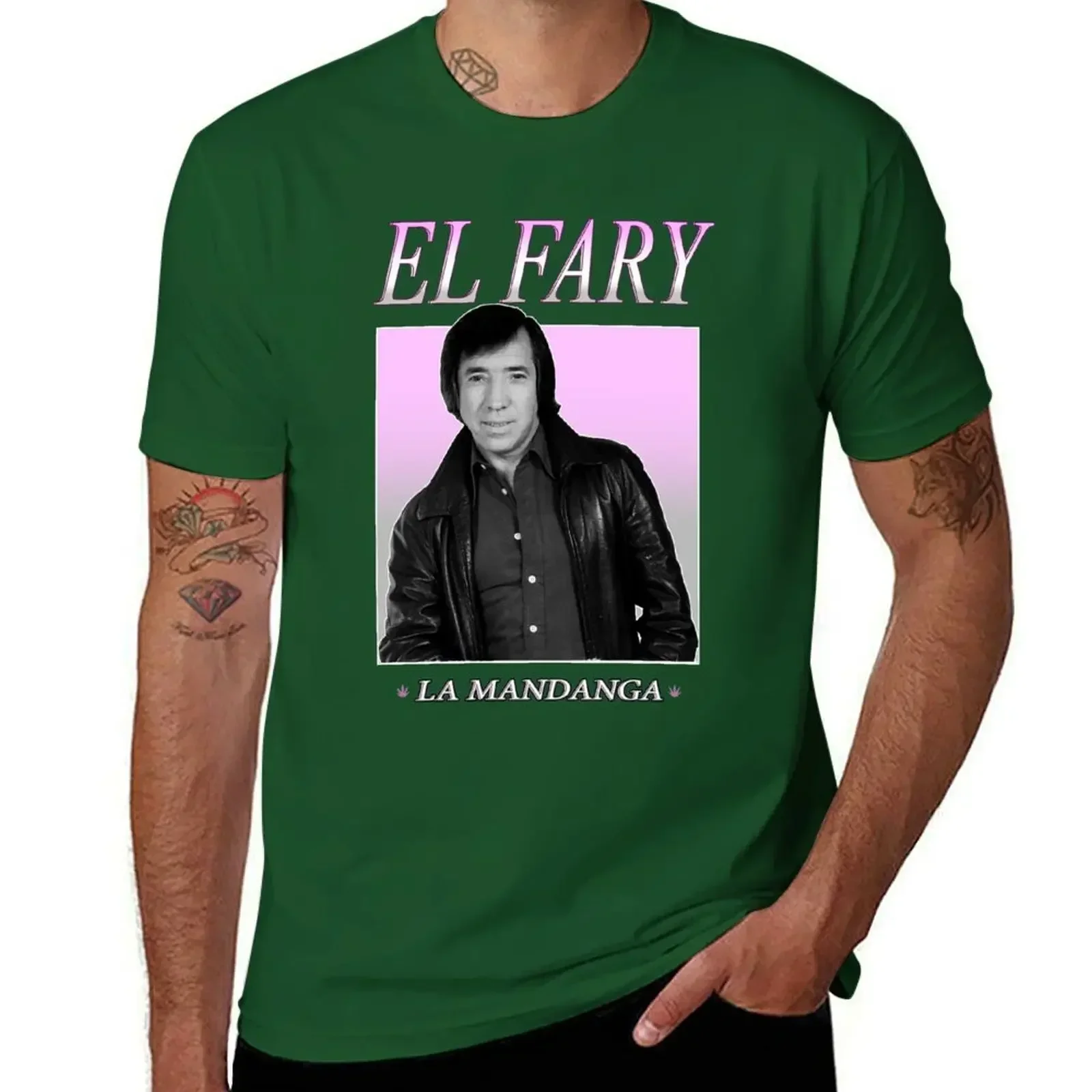 Retro El Fary La Mandanga T-Shirt aesthetic anime clothes plain mens t shirt  Informal Hot Sale Round Collar harajuku Crewneck