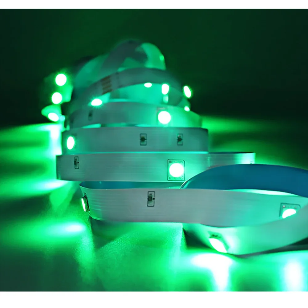 5VLight With RGB Patch 12 Light Led Strip Waterproof Diode Tape PC TV 5050 Interior Color  Strip Decorative Light For Roo