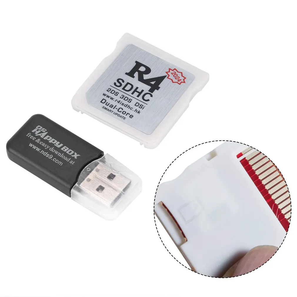 New 2024 R4 SDHC Adapter Secure Digital Memory Card Burning Card Game Card Flashcard Durable Material Compact Portable Flashcard