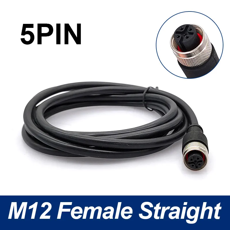 M12 Sensor Connector Kabel Waterdichte plug Mannelijke & Vrouwelijke 4 5 8Pin + 2 m PVC lijn A Type Sensor connectoren